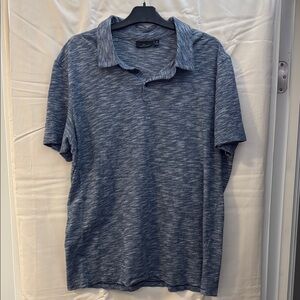 Marc Anthony Heathered Navy Polo Shirt